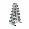 6  pr Tower dumbbell rack.  Stores a 5-30lb dumbbell run.
