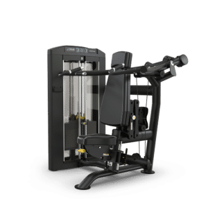 True Fitness Palladium Shoulder Press Metal Shrouds Standard Stack