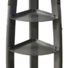 Vertical kettlebell rack with 4 hooks and accessory tray €“ platinum finish