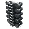 Vertical 4-Tier Dumbbell Rack, Holds 13 Pairs (3-50 lbs). - Image 3