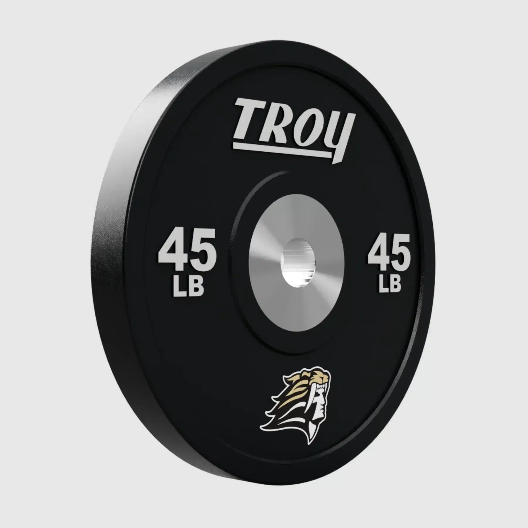 Troy Black Premium Bumper Plate - Logo
