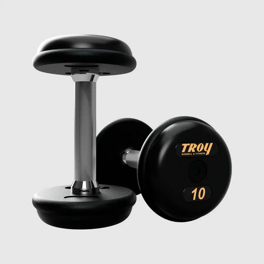 TROY Pro Style Dumbbells - Black Textured - Image 2
