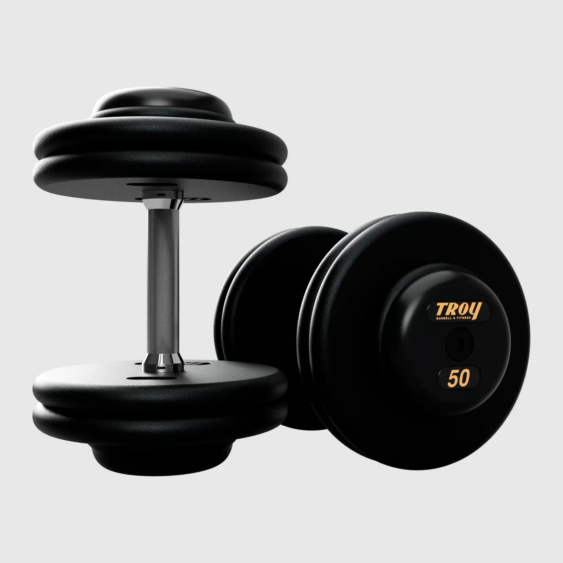 TROY Pro Style Dumbbells - Black Textured