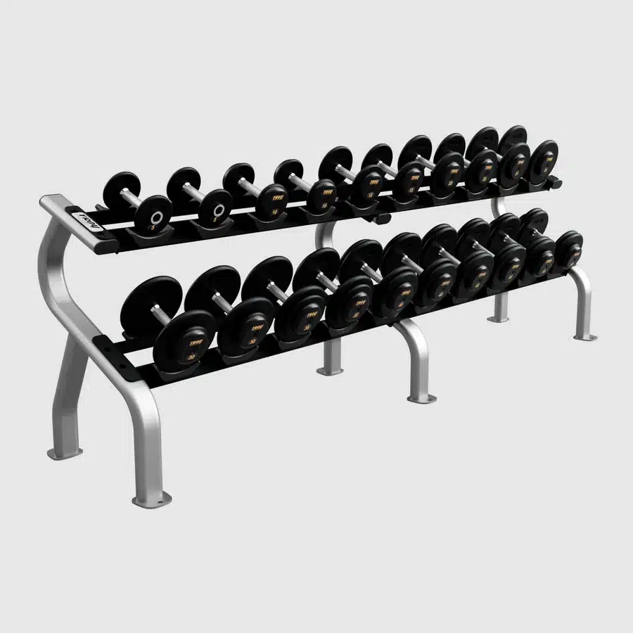 TROY Pro Style Dumbbells - Black Textured - Image 6