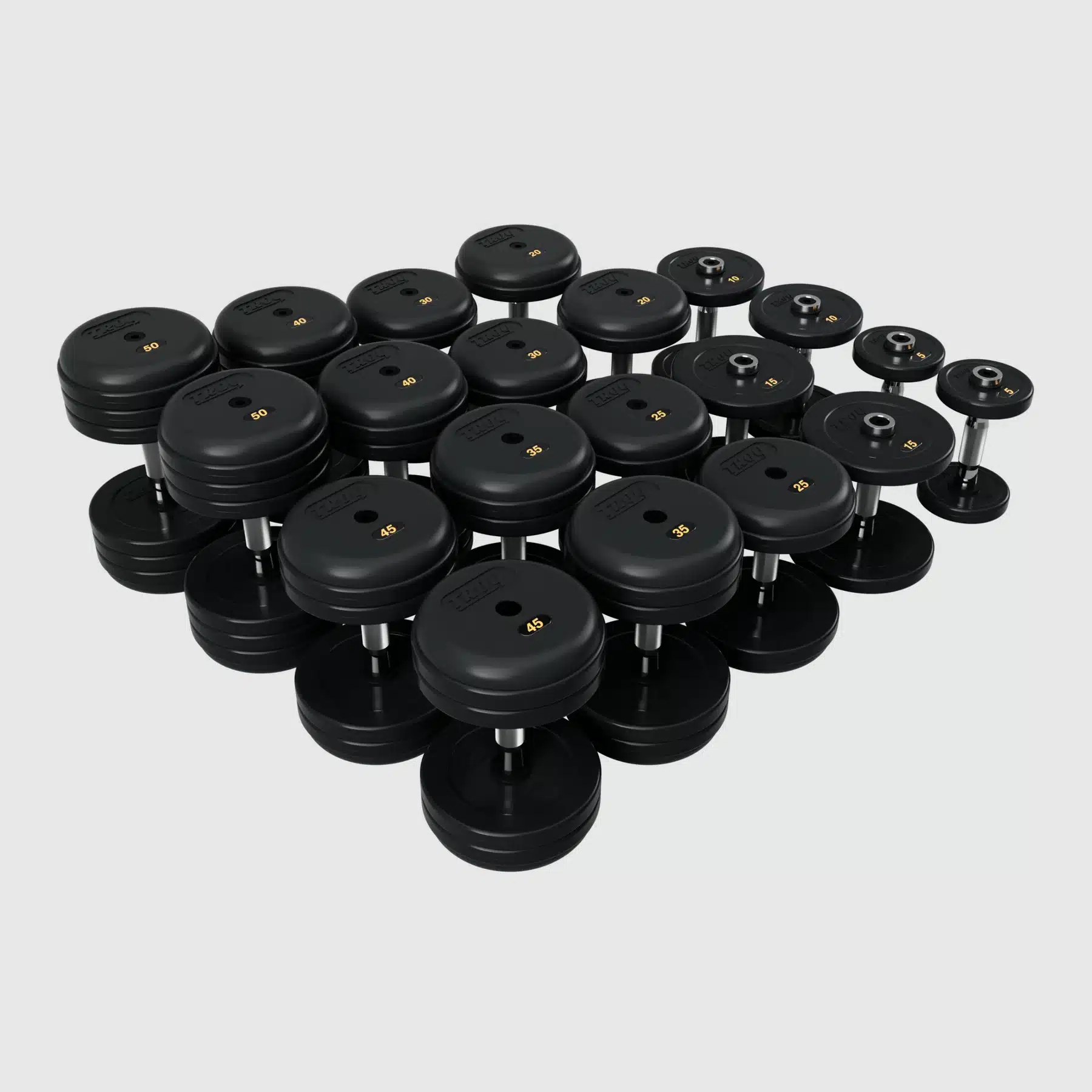 TROY Pro Style Dumbbells - Rubber Encased RUFDC-005-050R - Image 7