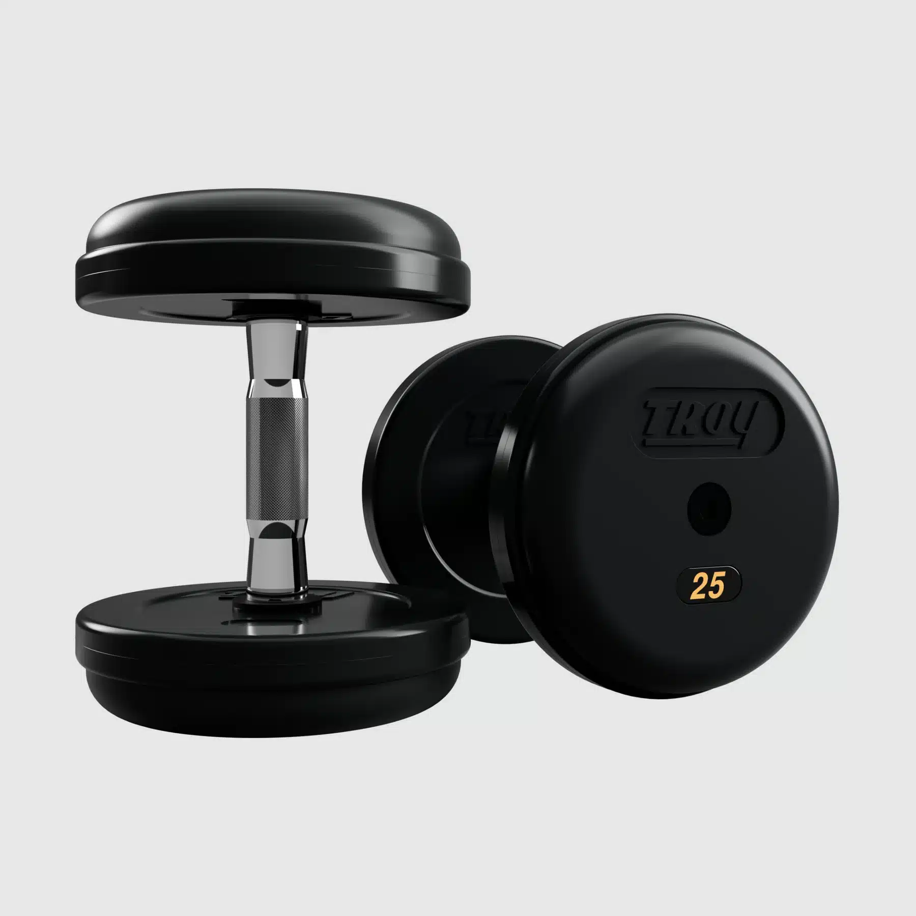 TROY Pro Style Dumbbells - Rubber Encased RUFDC-005-050R - Image 3