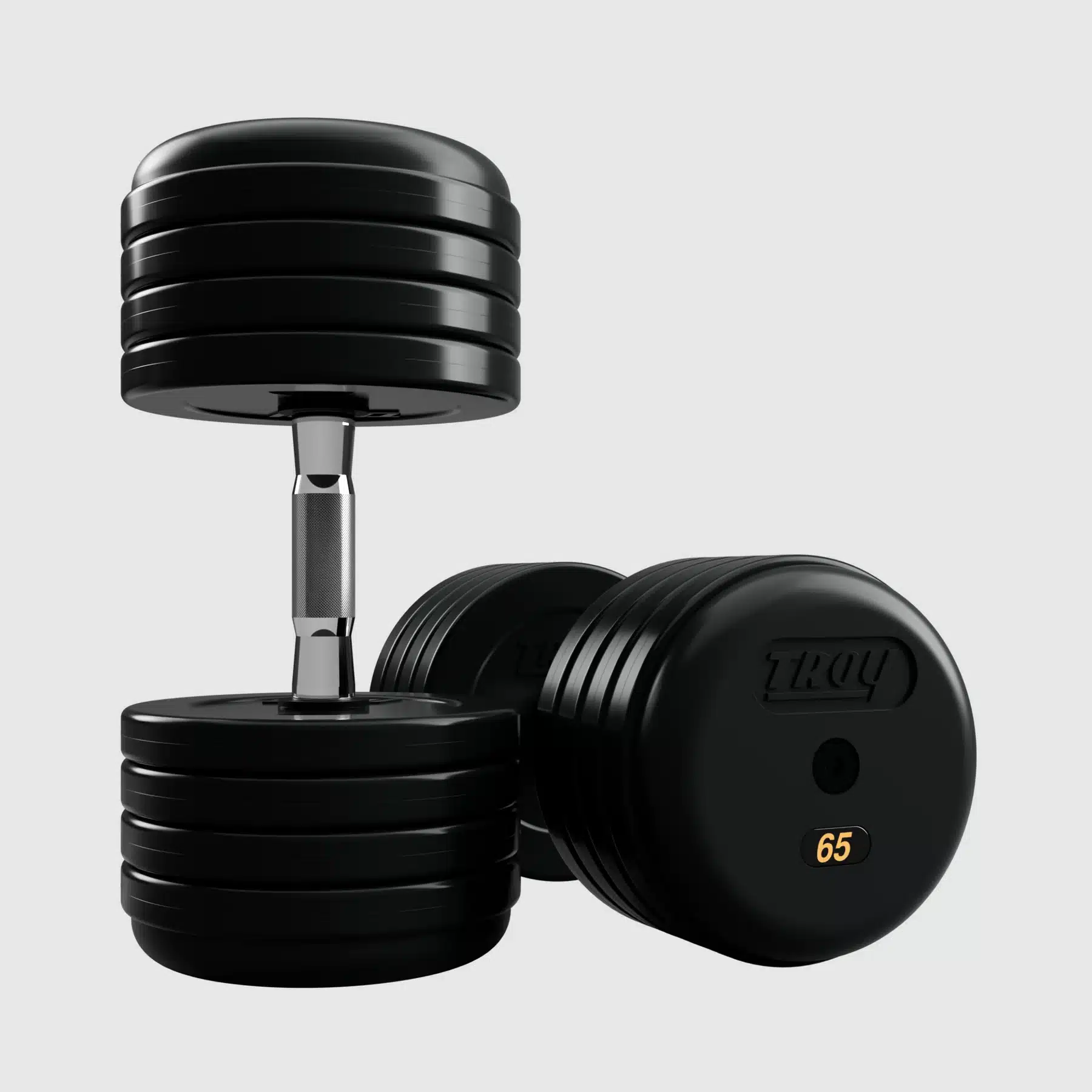 TROY Pro Style Dumbbells - Rubber Encased RUFDC-005-050R - Image 4