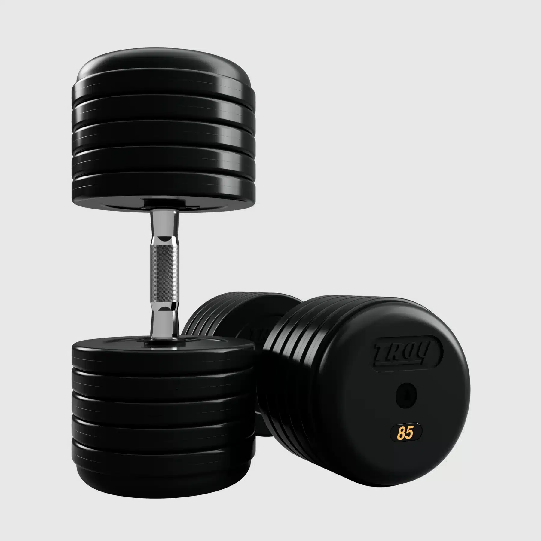 TROY Pro Style Dumbbells - Rubber Encased RUFDC-005-050R - Image 5
