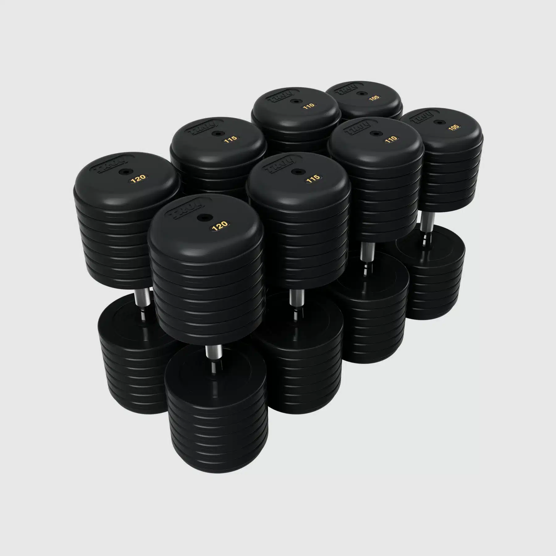 TROY Pro Style Dumbbells - Rubber Encased RUFDC-005-050R - Image 10