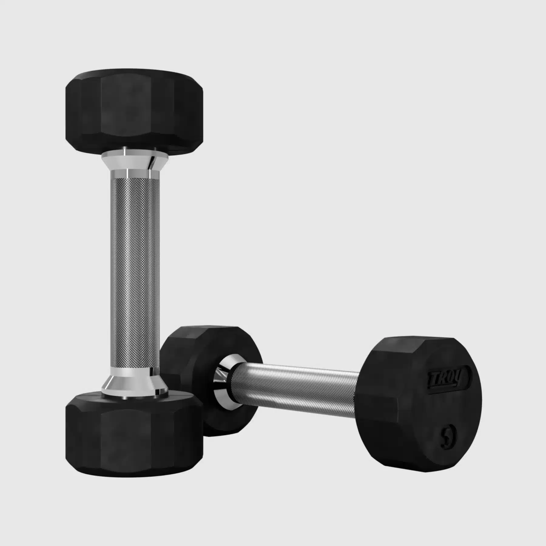 Troy 12 Sided Rubber Dumbbell - Image 2