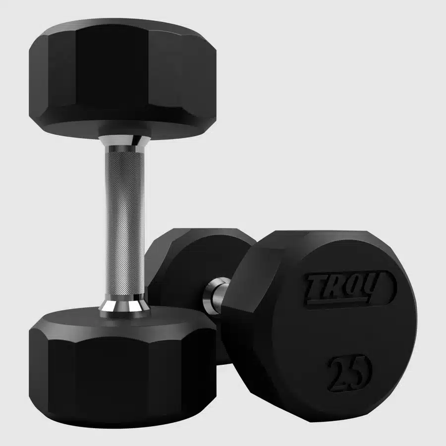 Troy 12 Sided Rubber Dumbbell - Image 4