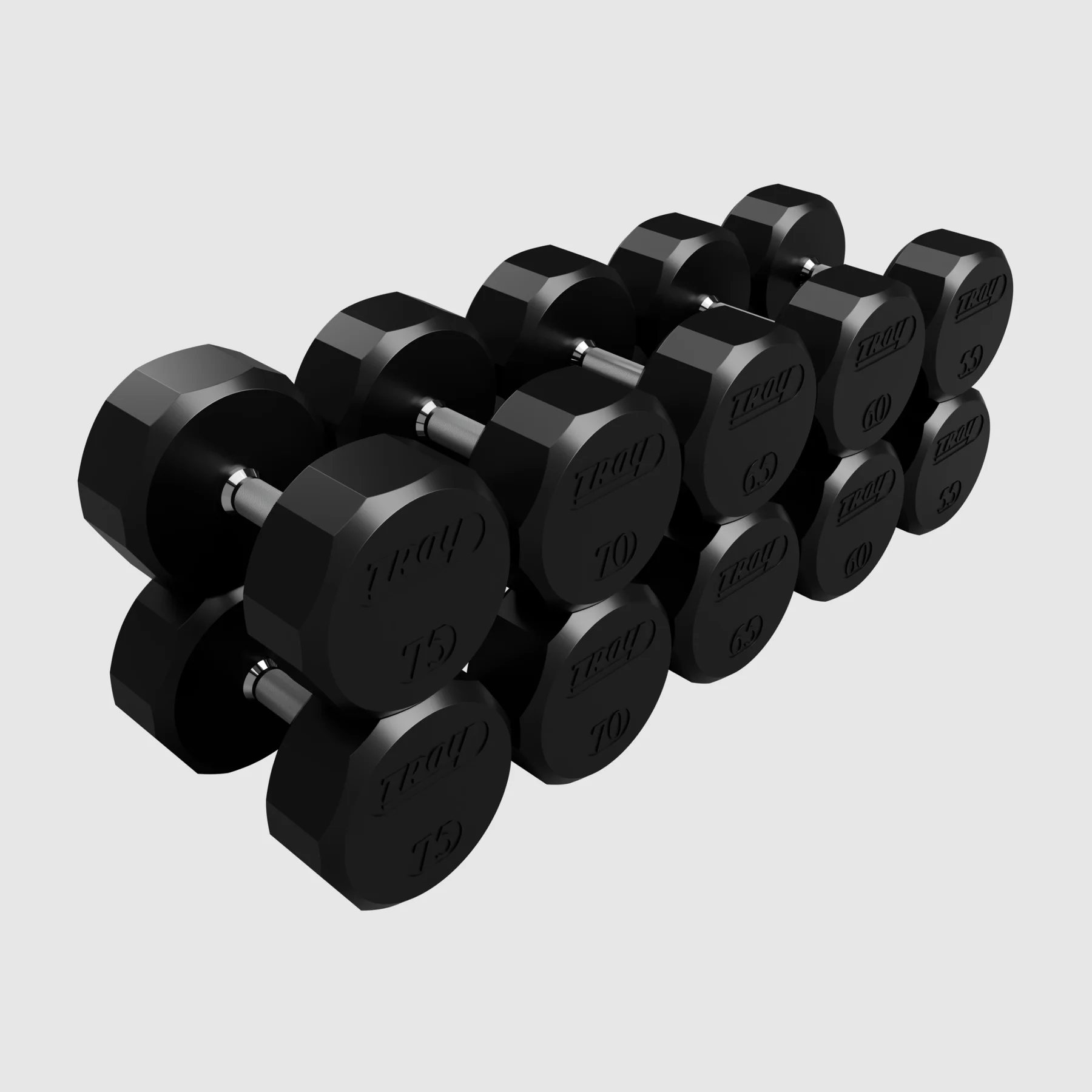 Troy 12 Sided Rubber Dumbbell - Image 10