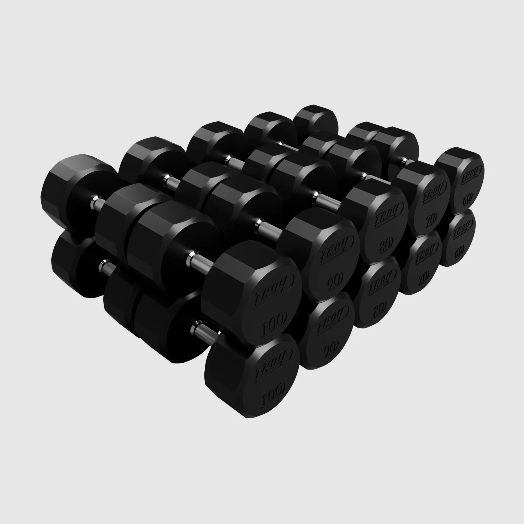 Troy 12 Sided Rubber Dumbbell - Image 11