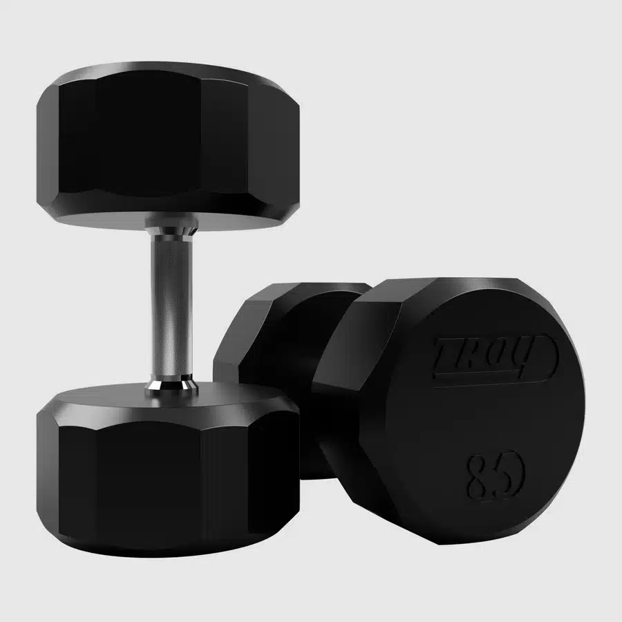 Troy 12 Sided Rubber Dumbbell - Image 7