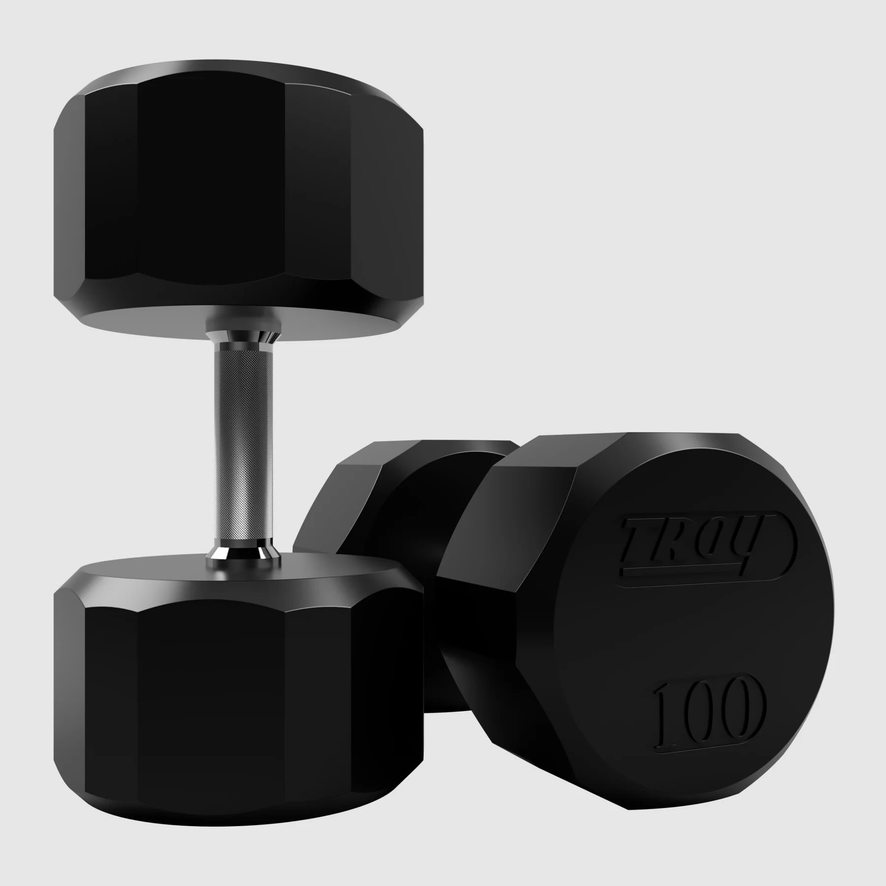 Troy 12 Sided Rubber Dumbbell