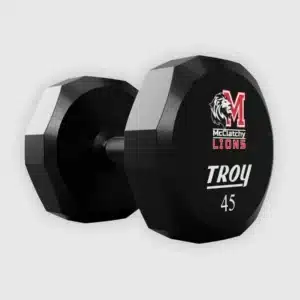 Troy 12 Sided Urethane Dumbbell - Logo