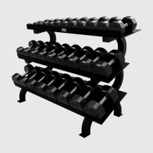 Troy Rubber Dumbbells "15-Pair Horizontal Rack" Pack